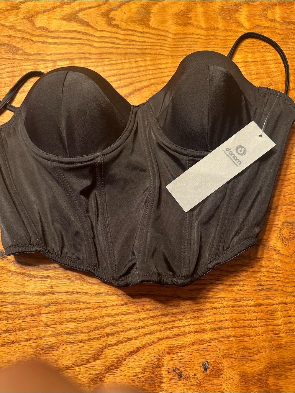 Black Longline Bustier Bra - Sculpting Support